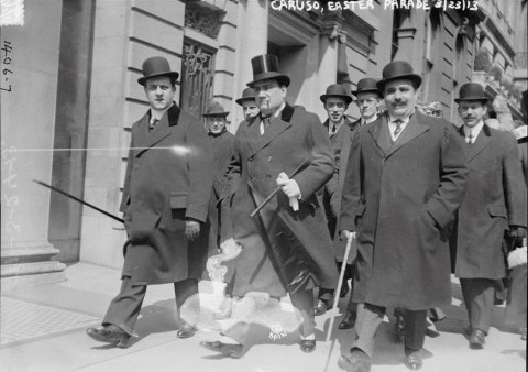 Enrico Caruso, Easter Parade, NYC, 1913